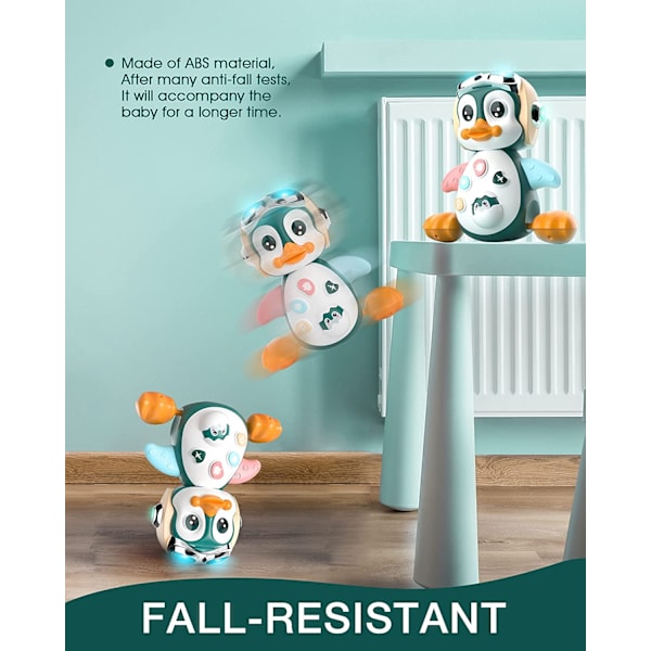 Cola Bear Baby Musical Toys 6 till 12 månader, Spädbarn Krypande Leksaker för Pojkar och Flickor med Musik och LED-lampor, Lär dig Dansa Sjungande och Gå Till