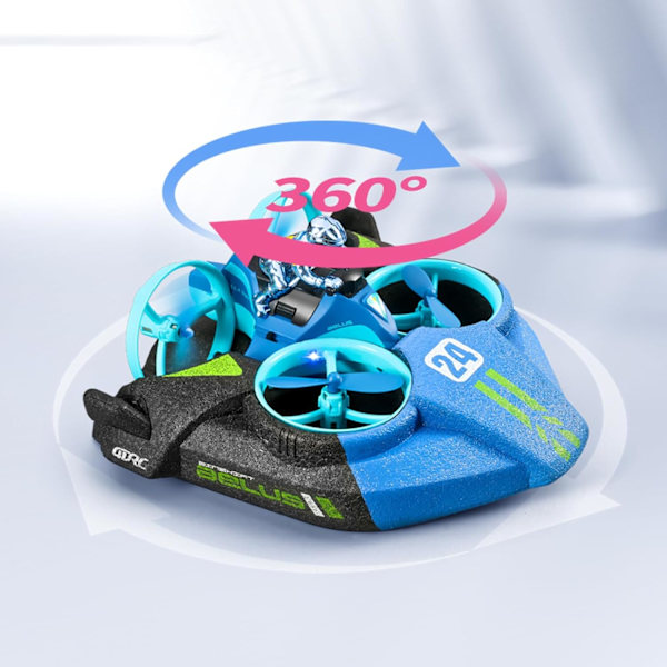 Hovercraft RC Båd 3 i 1, Fjernstyret Hovercraft Båd RC Drone Race Drift Biler Legetøj