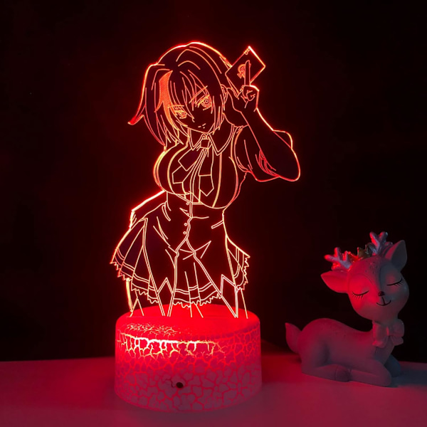 3D LED-lampe Anime High School DxD for soverom dekorativ nattlys bursdagsgave akryl LED nattlys