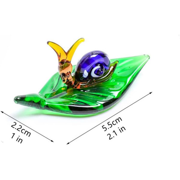 Handgjorda Mini Insekter Figurer Samlarobjekt 5st Konst Blåst Glasfigurer Miniatyr Glasprydnader, Skrivbordsbord Simulation Djur
