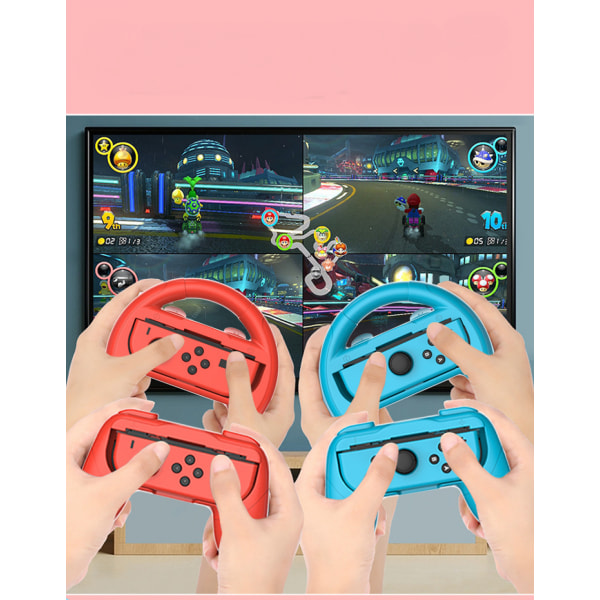 Nintendo Switch Linkfor 3-in-1 Joy Con -lisävarustepaketti, Nintendo Switch Joy Con -kahva, Go-kart-ohjauspyörän lisävarusteet