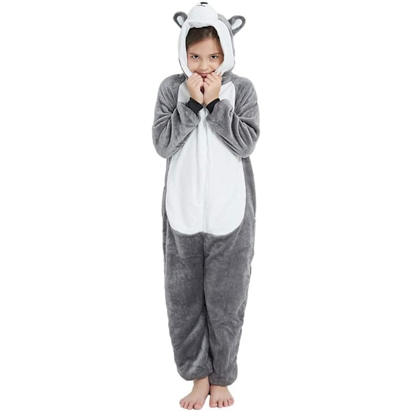 Barn Djurdräkt för Halloween Flickor/Pojkar Fleece Onesie Nyhet En Delad Pyjamas Sovkostym Fest Cosplay（M）