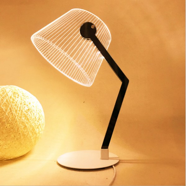 3D LED-pöytälamppu Yövalo Optinen visuaalinen illuusio Koti sisustusvalaistus