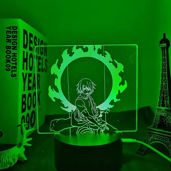 Anime LED-lys Fire Force Benimaru Shinmon for soveromsdekorasjon nattlys bursdagsgave romdekorasjon bord 3D lampe Fire Force
