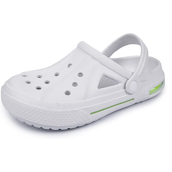 Kvinders Have Clogs Sko Casual Slippers Strand Sandaler Anti-Slip Pool Vandsko Hjemmesko Sommer Fodtøj White 10.75inch 7 Women/6 Men
