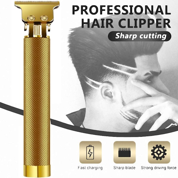 Winnieindustries hårtrimmers för män, klippmaskiner för hårklippning, sladdlös barberhårstrimmer, elektrisk T-blad grooming kit för hår Gold