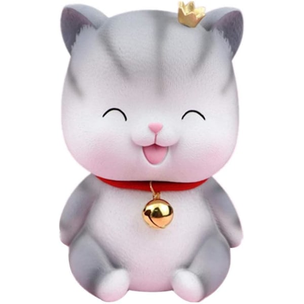 Cat Piggy Bank Coin Jar Animal Money Saving Pot Coin Storage Box Container Kitten Figurine Desktop Ornament for Kids Children Birthday