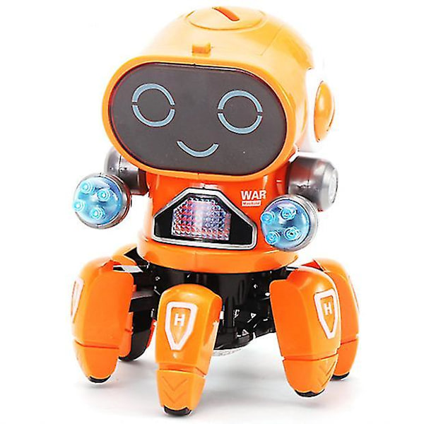 Seks-klo elektrisk dans lille robot lys popmusik børn dreng pige robot intelligent legetøj
