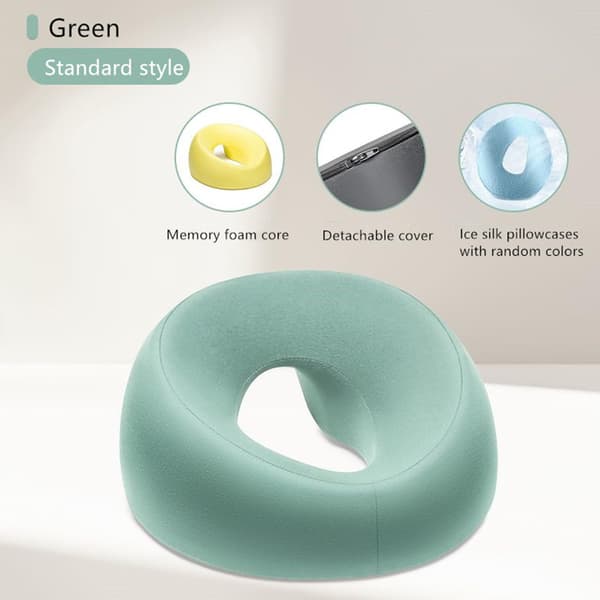 Massasjepute med Memory Foam-støtte, pustende design for ansikt ned for terapi, spa, søvn, flere farger Light Green