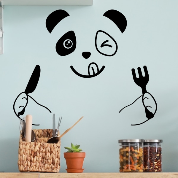 Söta Panda Expression Väggdekaler Väggdekal Roliga Barnrum Dekorativa Väggdekaler För Barnrum