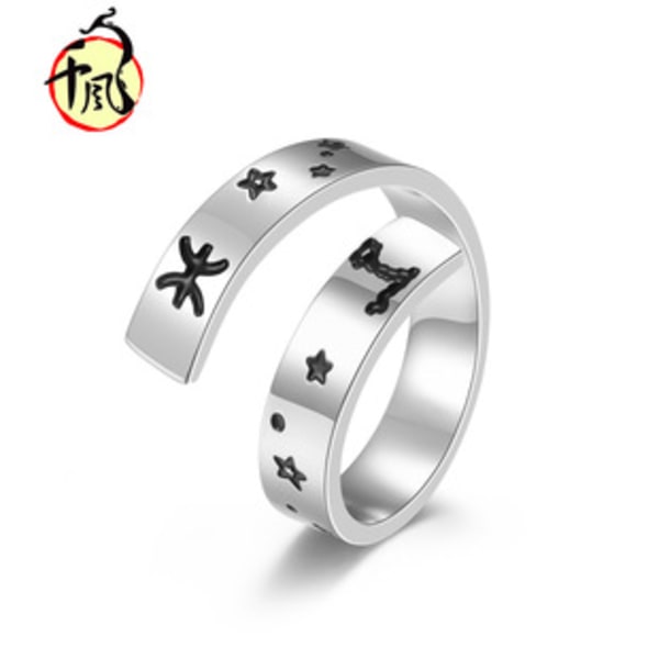 Rustfritt stål blomst utskjæring spinner ring Daisy Fidget Band ringer måne stjerne onde øyne kors angst ring for kvinner menn-U.S11 diameter: 20,7 mm sirkel