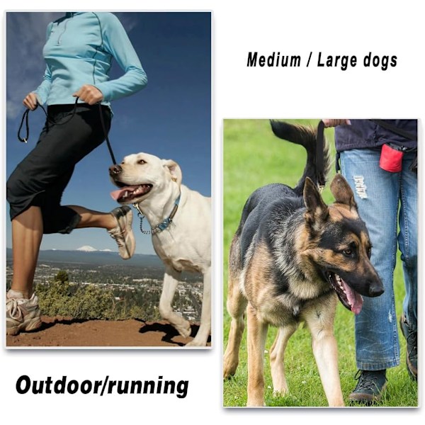 Læderhundesnor 6ft x 3/4 tommer Heavy Duty Hundesnor, Stærk Robust Ægte Læder Flettet Hundesnor, Blød og Komfortabel Læderhundesnor til Store Black 6 ft x 3/4 inch