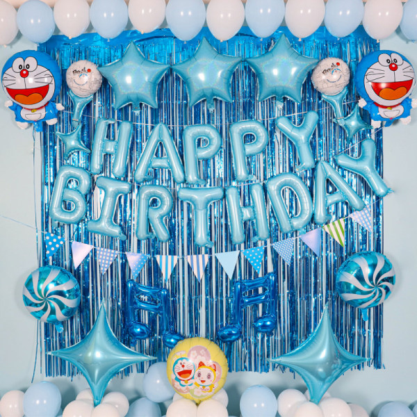 SAYDY Syntymäpäiväkohtaus Koristeilmapallo Doraemon Candy Set KC-001