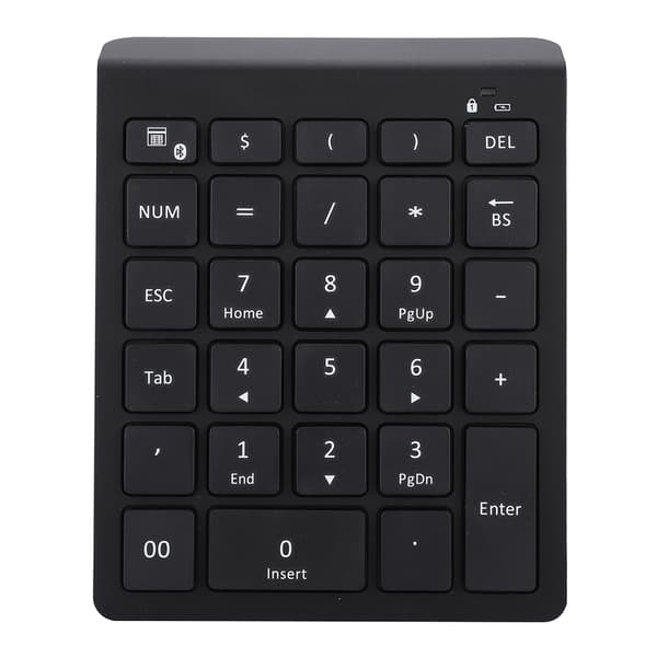 Sort 28 taster Mini Numpad Trådløst BT3.0 Numerisk Tastatur