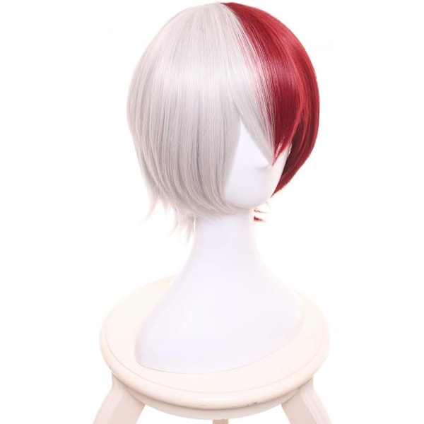 Anime Cosplay Parykk, Halloween Parykk, med Gratis Parykkhette (Todoroki Shouto)