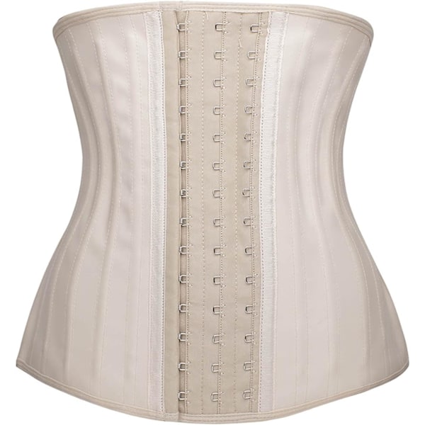 Midjetrener for kvinner Latex Underbust Waist Cincher Korsett Sport Gjord Timeglass Kroppsformer Beige S