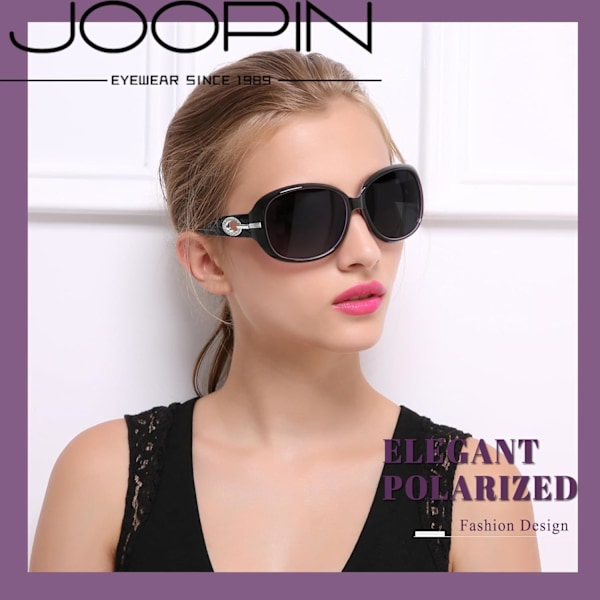 Jackie Solbriller Oversized Shades til Kvinder Trendy Store Rektangulære Solbriller UV-beskyttelse Solbriller black Purple Gray