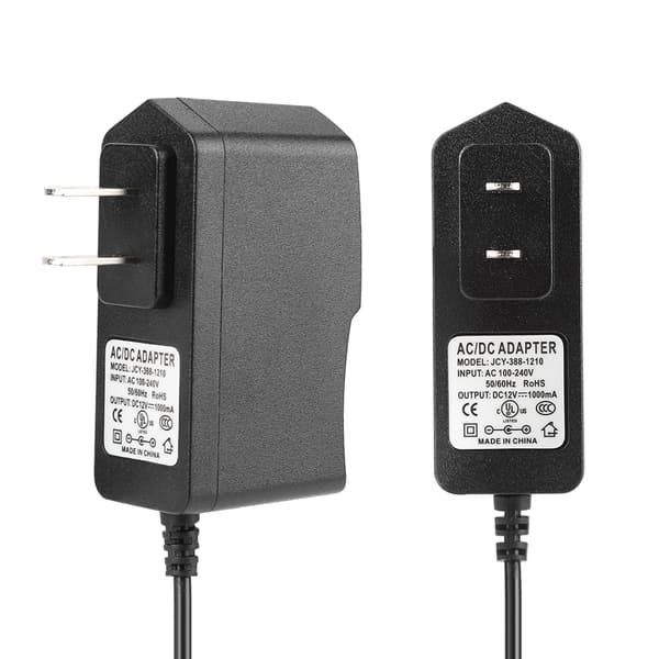 12V/1A strømadapter AC/DC strømforsyning strømadapter med bryter