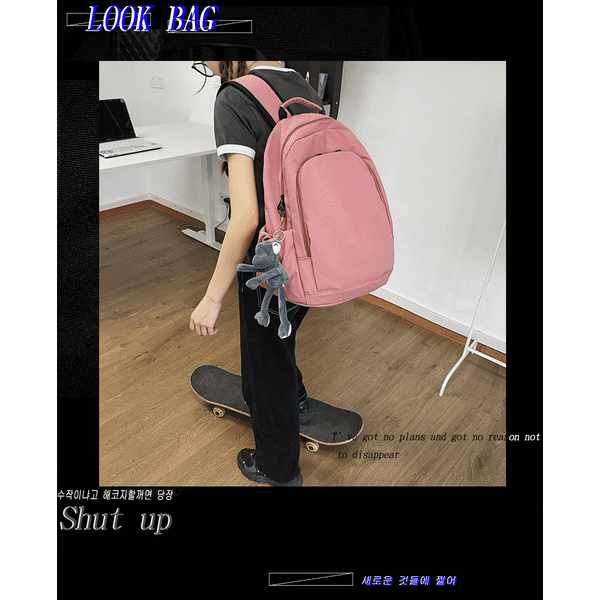 Ryggsäck Sport Fritid Herr och Dam Ryggsäck Mode Utomhus Resa Ryggsäck Skolväska Style 2 Pink