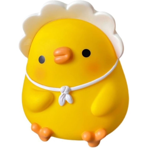 Spargris, Myntbank för Flickor och Pojkar, Myntsparbössa i Resin, Söt Tecknad Myntsparbössa, (Gul Anka) yellow