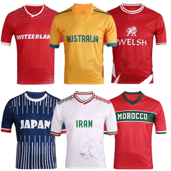 Sports Brazil Jalkapallopaita – Jersey-tyyli lyhythihainen urheilullinen maajoukkueen graafinen aktiivinen T-paita, L