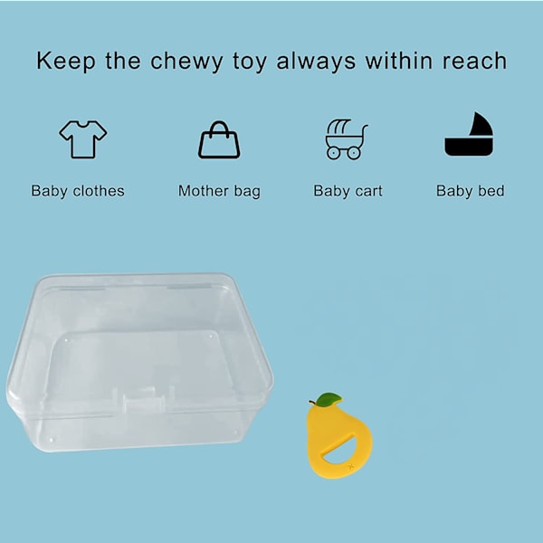 Baby Bideringe Legetøj BPA-fri Soothing Teething Chew Legetøj Søde Frugt Former 2 Stykker Sæt Oplysning Legetøj til Børn Over 6 Måneder
