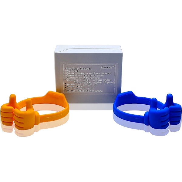 Thumbs Up 2-pakning nettbrettstativ, nettbrettstativholder for skrivebord, nettbrettstativ kompatibel med iPad-serien, Samsung Galaxy-faner Yellow, Blue