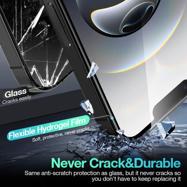 3-pack Flexibelt Skärmskydd för iPhone 17 Pro, Ej-brytbart, Mjuk Textur, (INTE Glas) Design Phone 17Pro