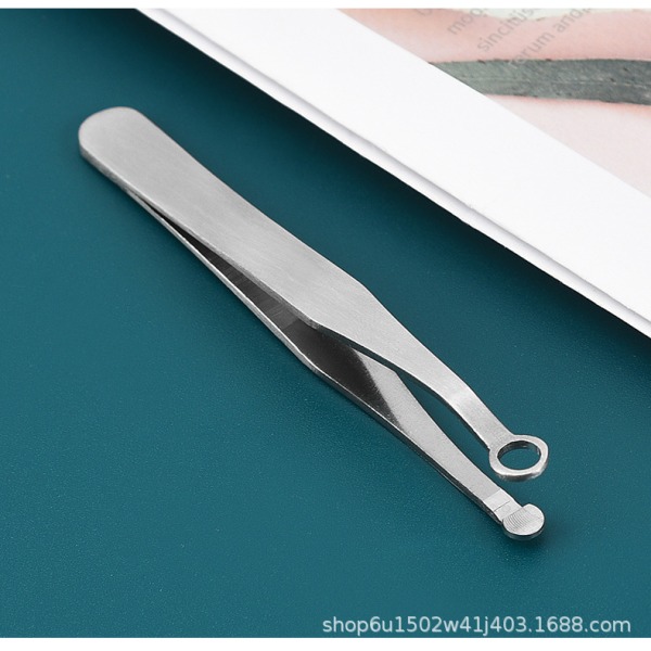 Näspincett Pincett för inåtväxande hår Rostfritt stål Näshår Precisionpincett Ögonbrynsklämma Trimverktyg (silver)