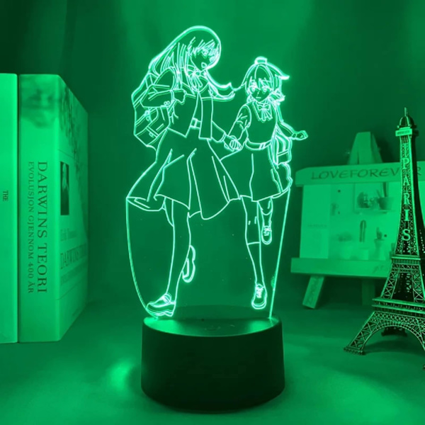 Koito Yuu Nanami Touko Anime Figur Dorm Manga 3D Neon Lampe til Soveværelse Sengelamper Børnegave 3D Illusion Natlampe