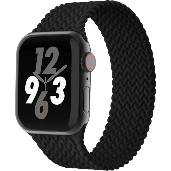 För Silikon Solo-rem, kompatibel Apple Watch rem 38mm 40mm 41mm 42mm 44mm 45mm, Elastisk silikonflätad elastisk sportrem för iWatch-serien