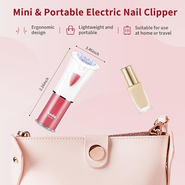 Epilator til hårfjerning til kvinder - bærbar epilator - Glamorous Skin Epilator til ansigt - Elektrisk Smooth Glide Epilator med LED-koldt lys
