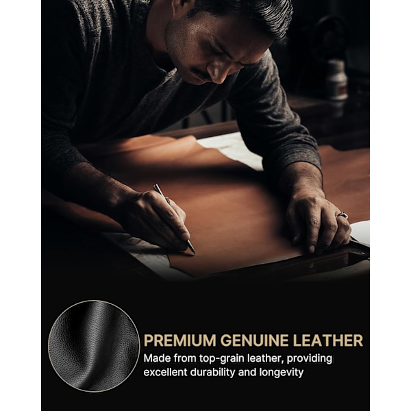 Plånbok för män med kortfack: Pop-up aluminiumfodral, RFID-blockering, kolfiberläder, smart, slim, minimalistisk, framficka - Kapacitet för 9-14 kort | ID ‏‏‎ ‎‏‏‎ ‎‎Dark Brown