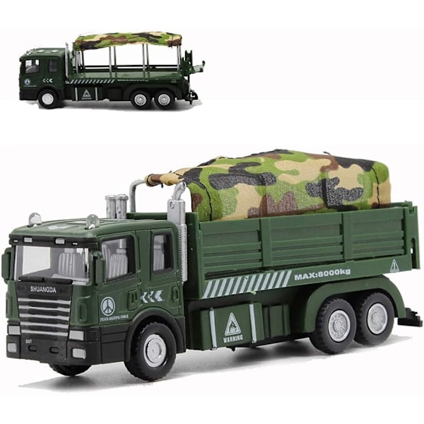 1 : 32 Toy Cars, Military Vehicle Army Toys with Lights and Sounds, Simulation Die Cast Metal Alloy Truck Carrier Vehicle Pull Back Model Car