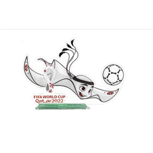 Fifa World Cup Qatar 2022 -hahmojen maskottiteline, pöytäsisustus Maskottilahja jalkapallofaneille - matkamuisto