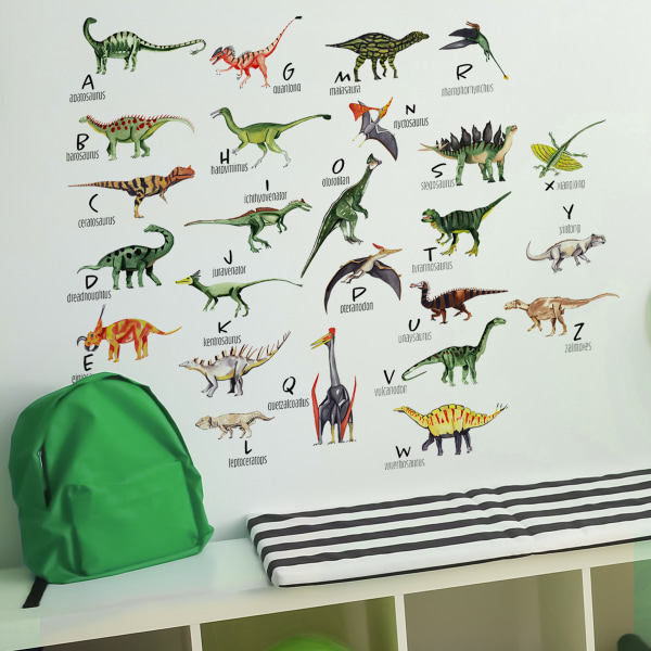 Dinosaurie väggdekaler för barnrum, avtagbara Dino dekorationsdekaler för pojkar Barn Flickor Barnrum sovrum