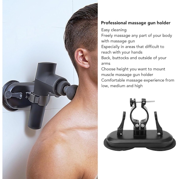 HandsMassage Gun Mount Holder for Back, Suitable for Most Massage Guns, Vacuum Suction Cup, Self Massage, Muscle Massage Gun Holder Wall Mount