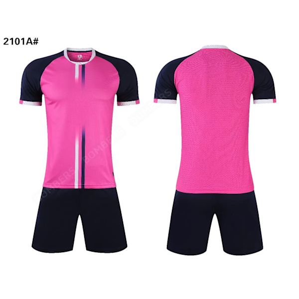 Herr Barn Fotbollströja Kostym Anpassad Kortärmad Sommar Fotbollsträning Uniform Matchande Träningsoverall 2 Delar Skjorta Shorts Set blue M