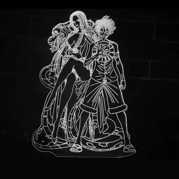 Japansk Anime Figur Itachi Uchiha Kakashi Jiraiya Lampor 3D Optisk Illusion Nattlampa Lampa Present för LED Jul Födelsedag Sovrum Dekoration Presenter