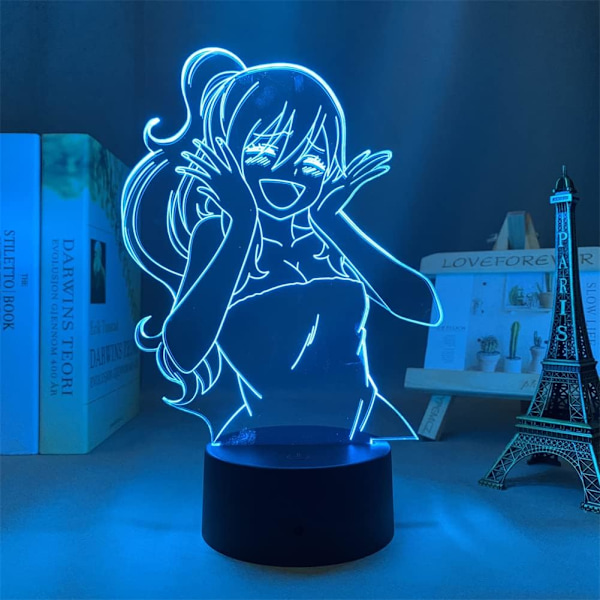 Anime 3D Lys Fairy Tail Juvia Lockser Figur Optisk Illusion Lampe til Soveværelses Dekoration Natlys Børnefødselsdag Julegaver Manga Led Lampe