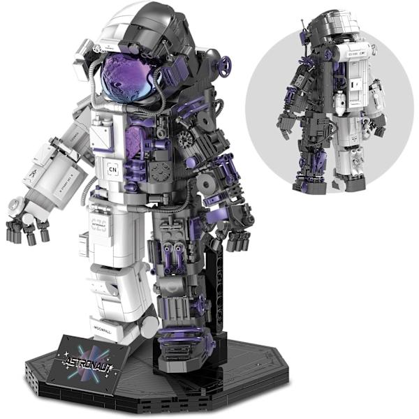 Finger Rock Space Astronaut Byggesæt til Voksne, Semi-Mekanisk Astronaut Action Model med Display Stand til Kontor Hjem Dekorationer