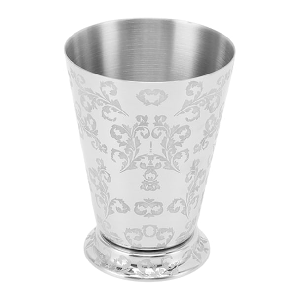 Cocktail drikkekopp 304 rustfritt stål sølvfarget Moscow Mule krus for barer Hjemmemønsterutskjæring Leaf