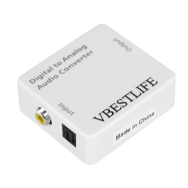Optisk lydkabel RCA-konverteradapter RCA-kabel optisk signal til analog lydkonverter