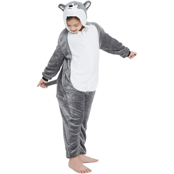 Barn Djurdräkt för Halloween Flickor/Pojkar Fleece Onesie Nyhet En Delad Pyjamas Sovkostym Fest Cosplay（M）