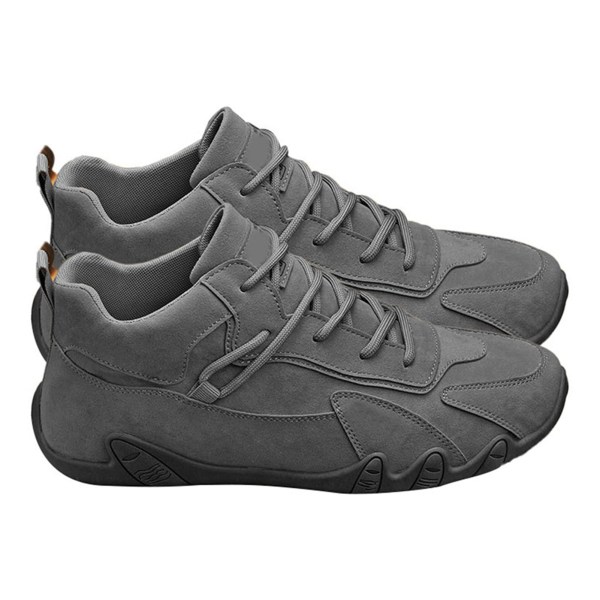 Sportskor för män Casual Lättvikts Mjuk gummisula Herrmode Sneaker för vinter Löpning Promenader Grey 41