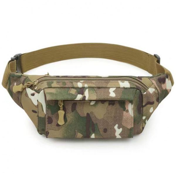 Utomhus midjeväska bröstväska män casual justerbar utomhus sport axelväska för vandring OD grön fri storlek OD Green Camouflage
