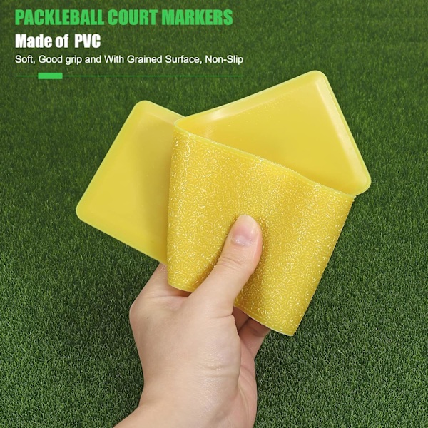 Pickleball-planmarkeringssats, planlinjemarkör, pickleball-linjer för utomhusplan, PVC-plastlinjemarkörer