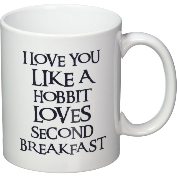 Jeg elsker dig som en Hobbit elsker anden morgenmad 11 ounce kaffekrus Willcallyou