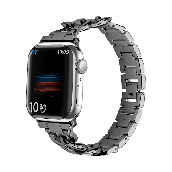 Cowboykedja Apple Watch Armband, Rostfritt Stål Metall Armband Ersättning för iWatch SE Serie 8/7/6/5/4/3/2/1