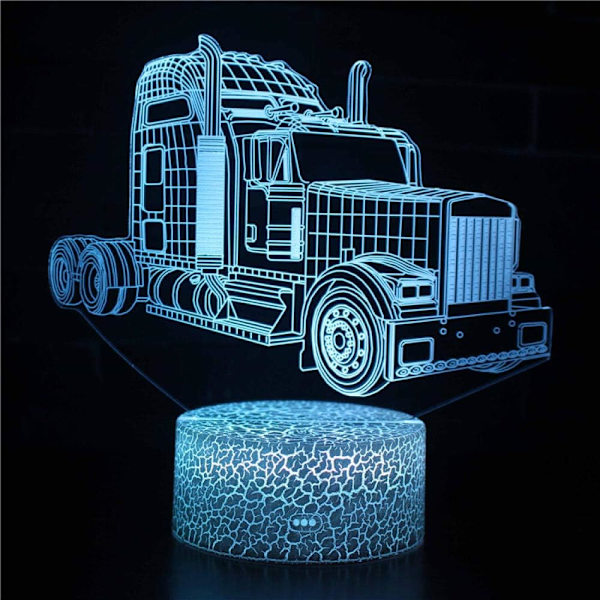 Pojkens Nyårsgåva 3D LED USB-lampa 16 Färger Byter Akryl Energibesparande Nattlampa Dekoration Leksaklampa Barnbarnsgåva